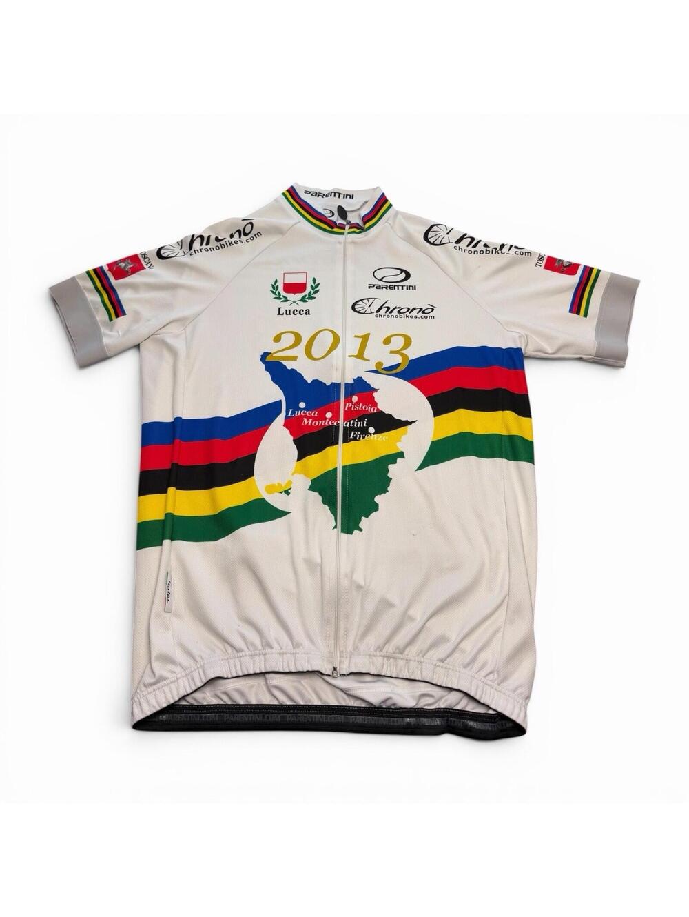 Parentini Chrono 2013 Lucca Italy Cycling Jersey Men XXL Full Zip